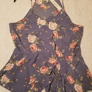 Sexy Floral Wrap Top